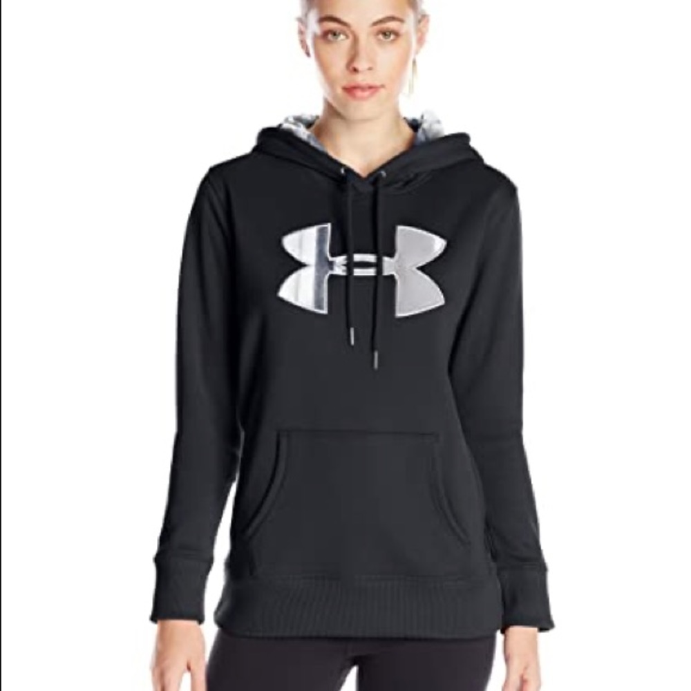 UNDER ARMOUR Fleece Big Logo Hoodie size M EUC